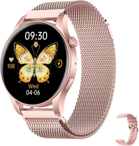 BezosMax KC88 Smart Watch with Sleep/Heart Rate Monitor for Android iPhone, 100+ Sport Modes Fitness AI Assistant Sport Tracker Smartwatch