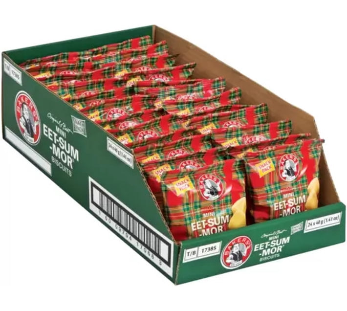Bakers Eet-Sum Mor Mini Cracker Shortbread (960 g, Pack of 24)